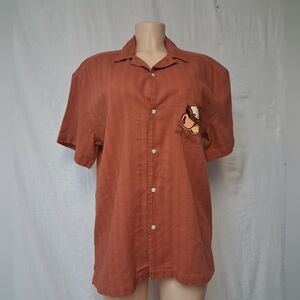 Goodfellow & Co Women's Casual Rust Button Down Shirt Size M